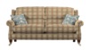 Large 2 Seater Sofa. Grade B Fabric - Baslow Check Gold